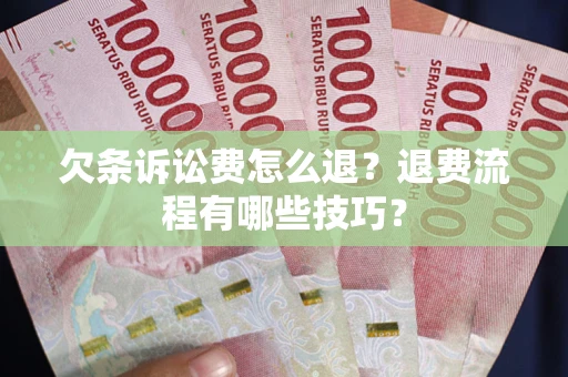 武汉欠条诉讼费怎么退？退费流程有哪些技巧？