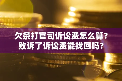 武汉欠条打官司诉讼费怎么算？败诉了诉讼费能找回吗？