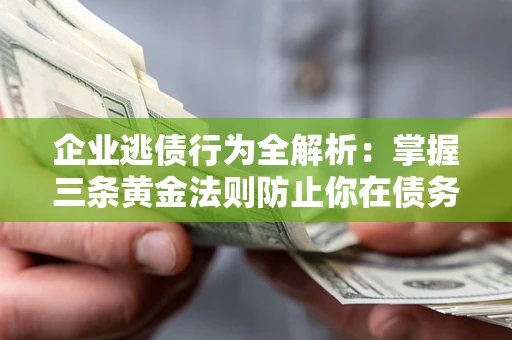 武汉企业逃债行为全解析：掌握三条黄金法则防止你在债务乱局中“踩雷”