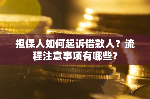 武汉担保人如何起诉借款人？流程注意事项有哪些？